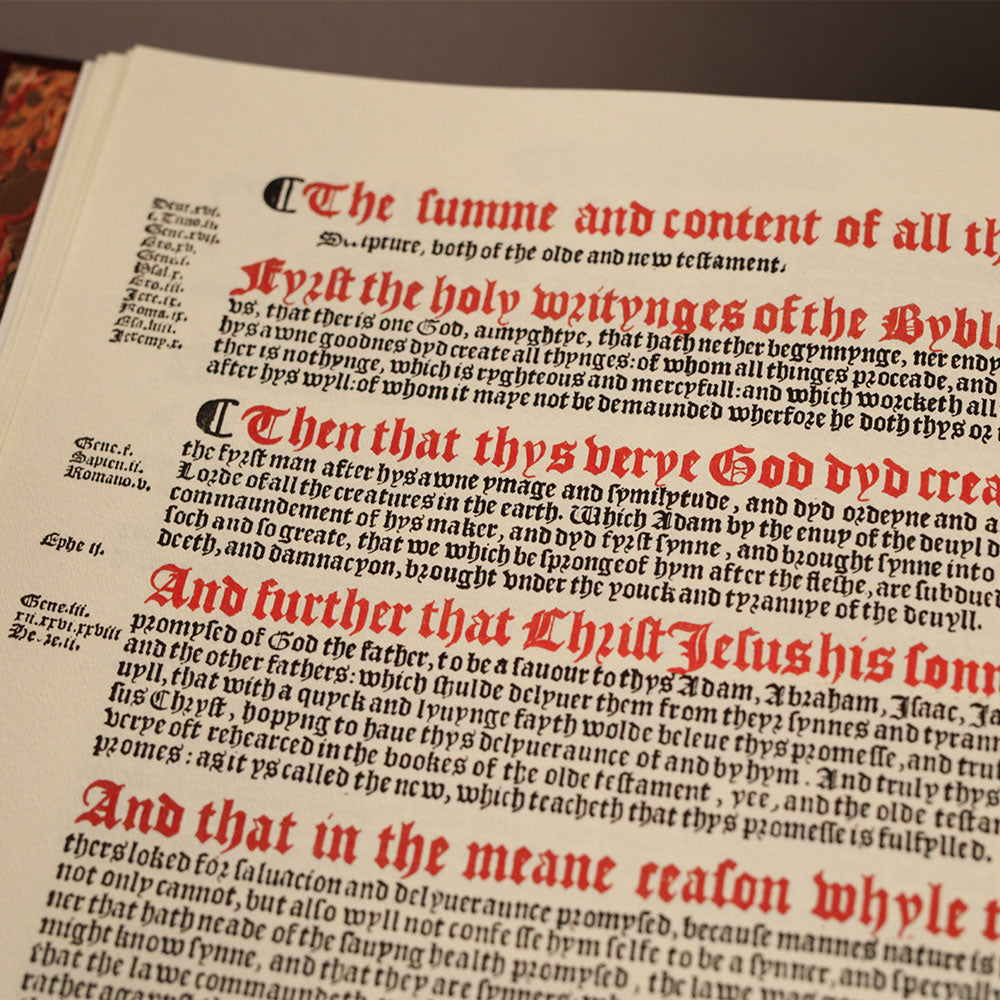 Great Bible - 1539 Facsimile Carroll Revelation Vino (Burgundy) Leather