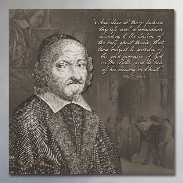 Grayscale Giclée Fine Art Print Miles (Myles) Coverdale Biblical