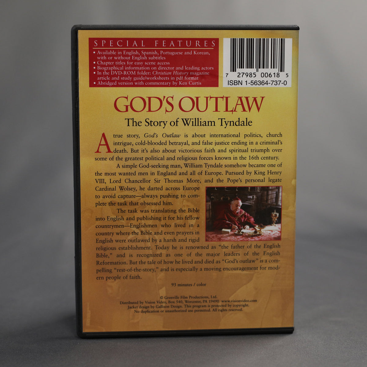God&#39;s Outlaw - The Story of William Tyndale (DVD)