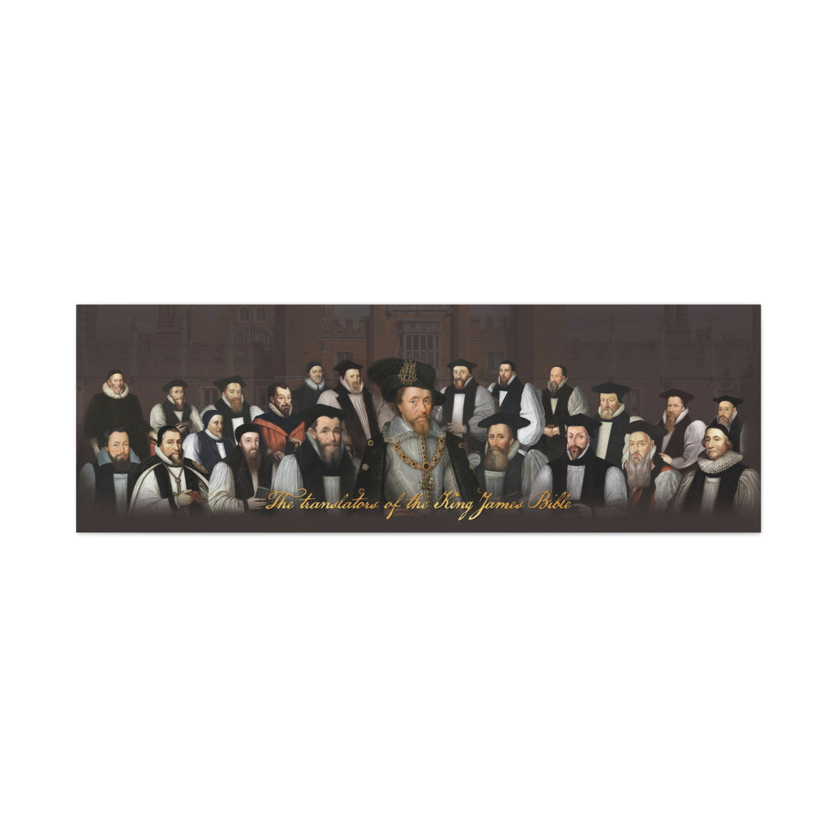 60" x 20" Full Color Canvas - King James and His Translators