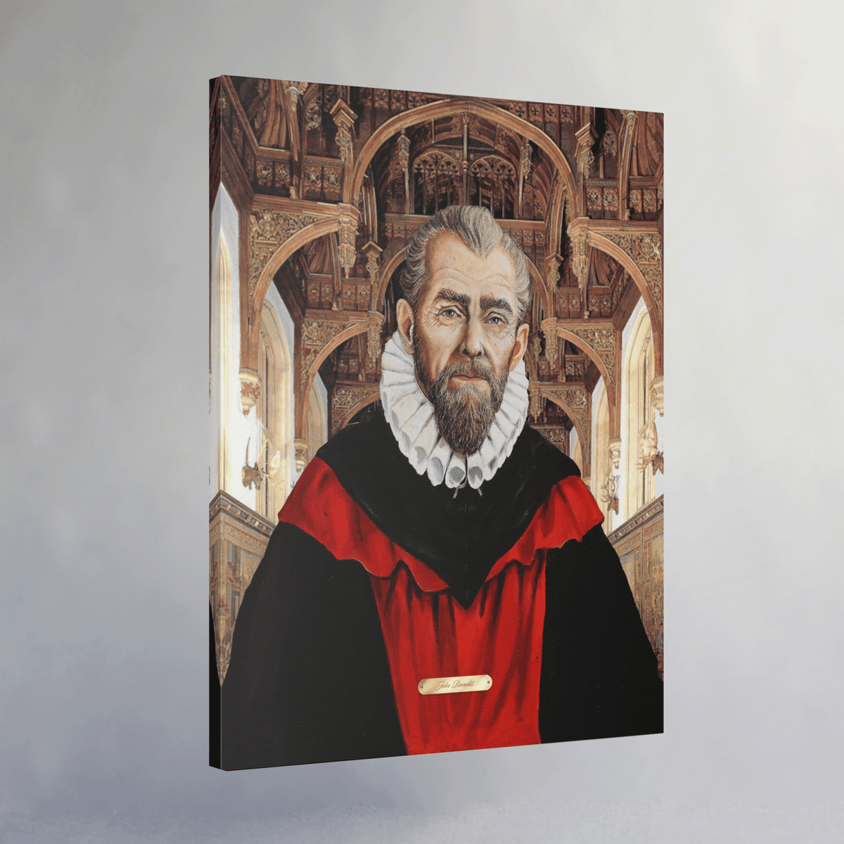 Oil Portrait Series with Faux Nameplate - John Rainolds