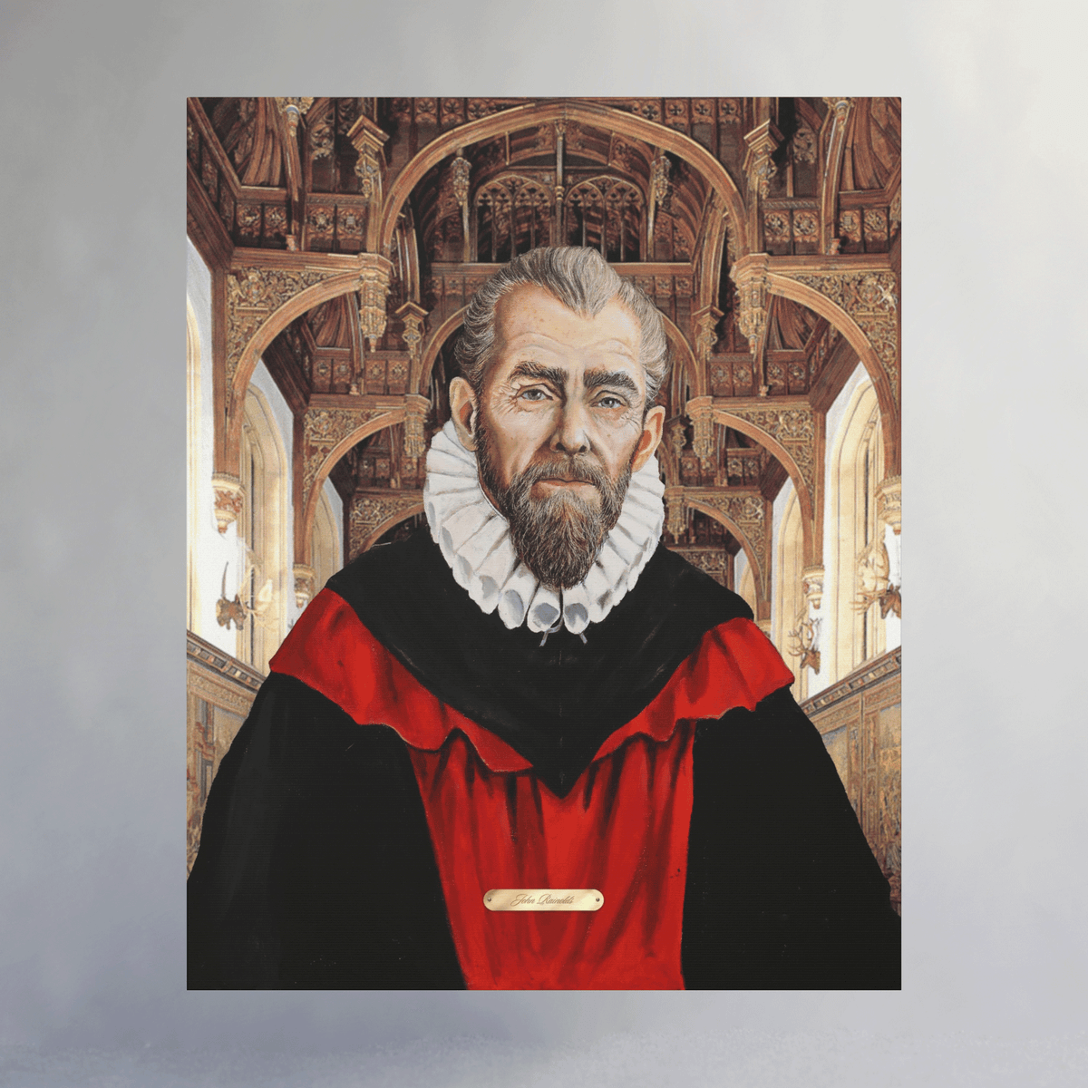 Oil Portrait Series with Faux Nameplate - John Rainolds