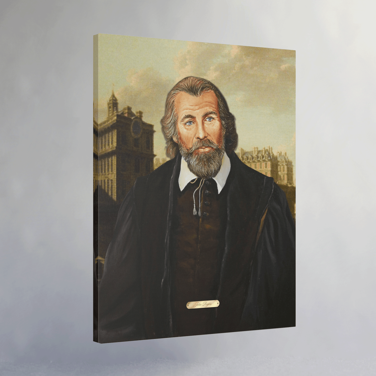 Oil Portrait Series with Faux Nameplate - John Rogers