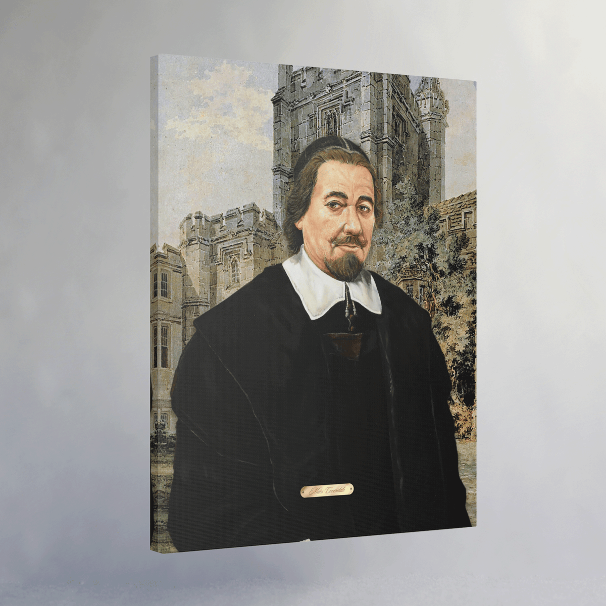 Oil Portrait Series with Faux Nameplate - Myles (Miles) Coverdale
