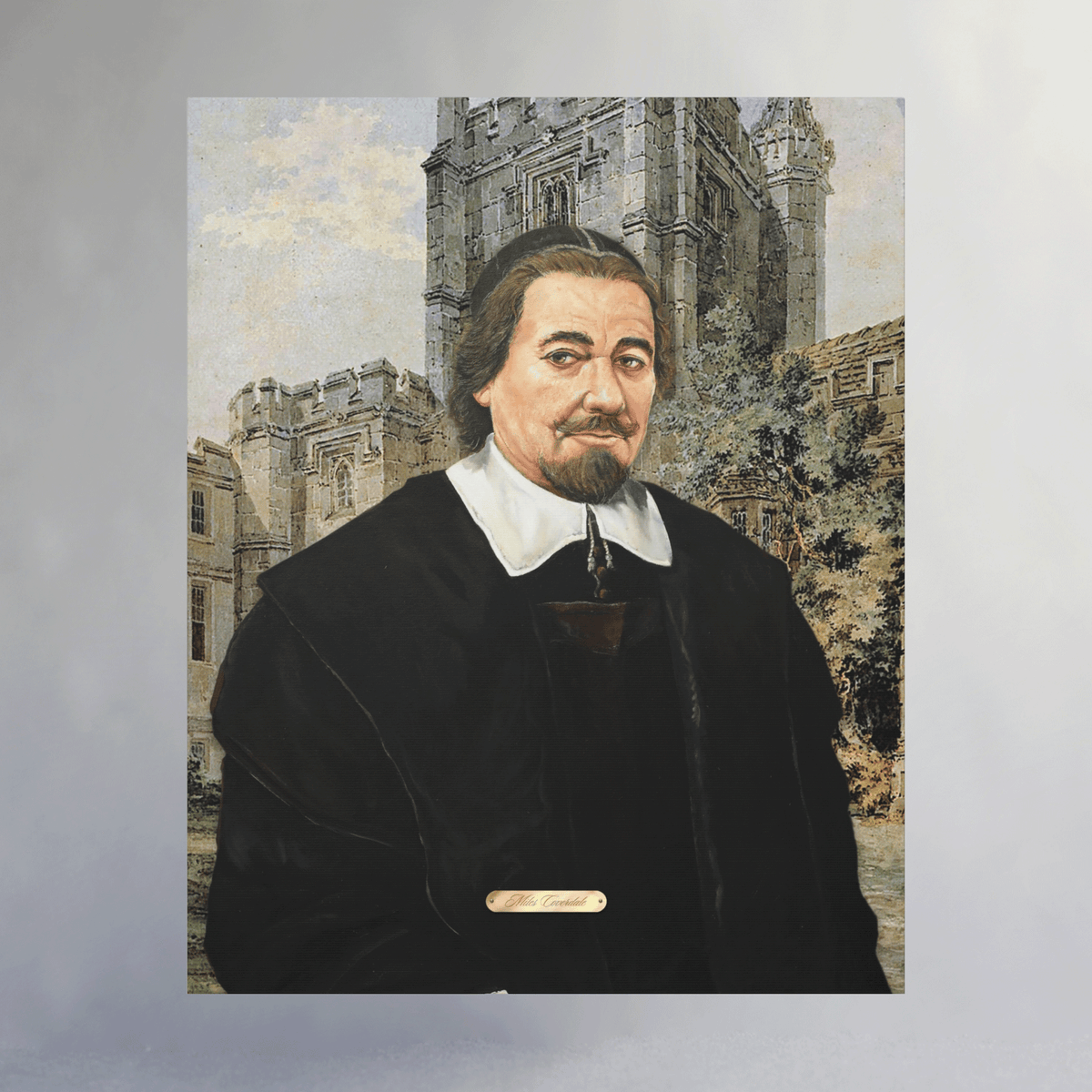 Oil Portrait Series with Faux Nameplate - Myles (Miles) Coverdale
