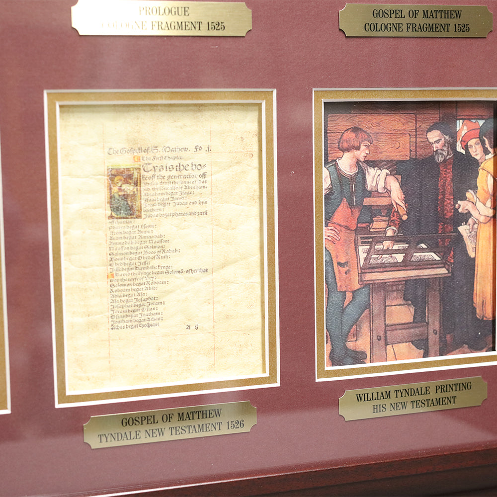 24 x 20 Commemorative Artwork of the 500th Anniversary of the Tyndale 1526 New Testament