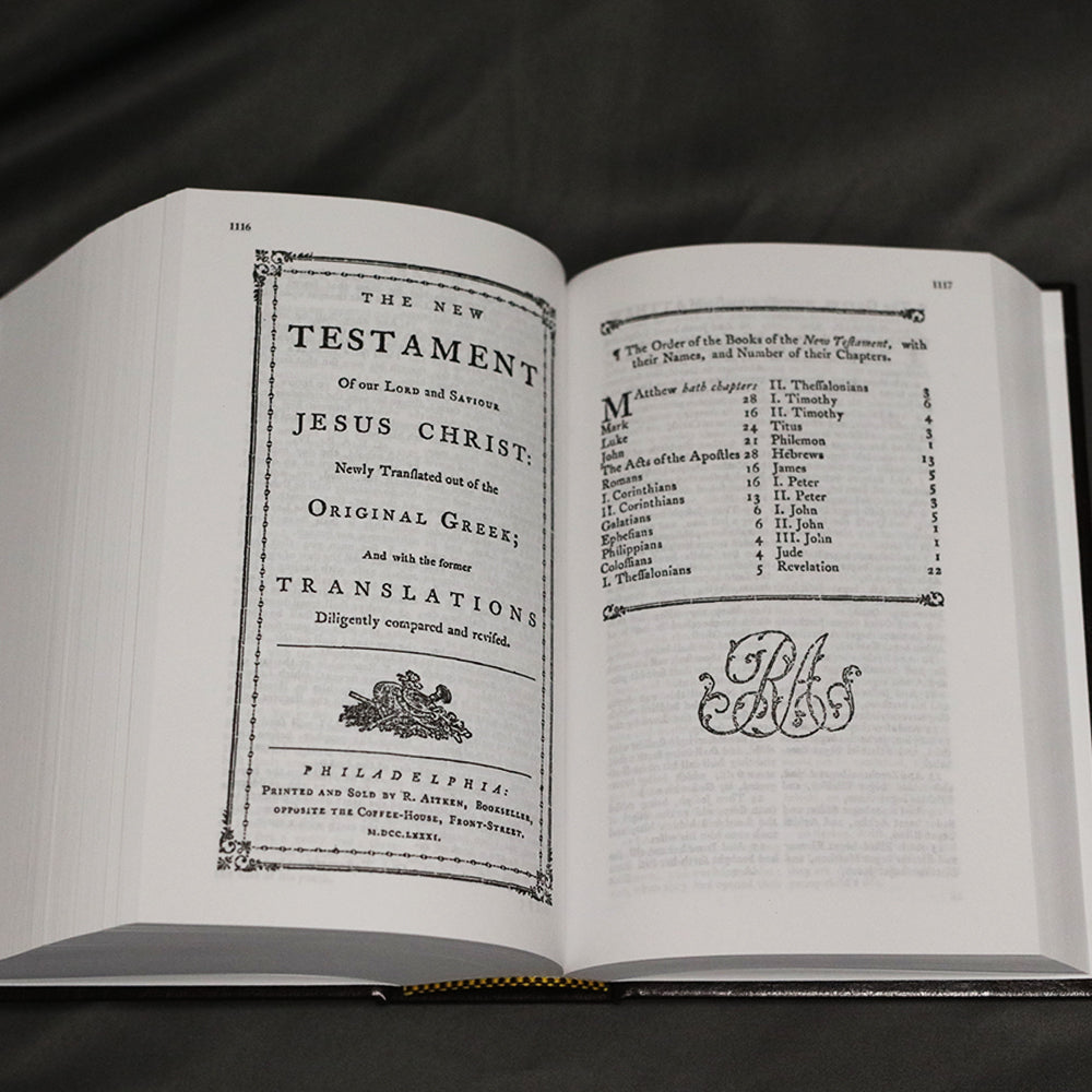 Aitken Bible - 1782 Facsimile Dark Brown Faux Leather