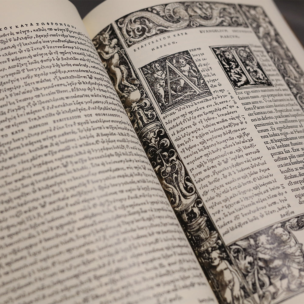 Erasmus Greek New Testament - 1519 Facsimile Carroll Stallone Rawhide Leather