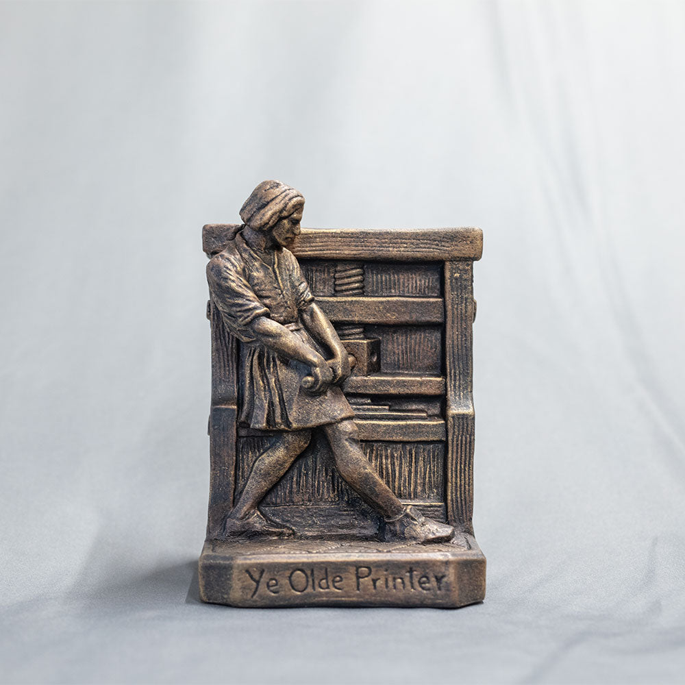 Johannes Gutenberg Ye Olde Printer Bookends (set of 2)