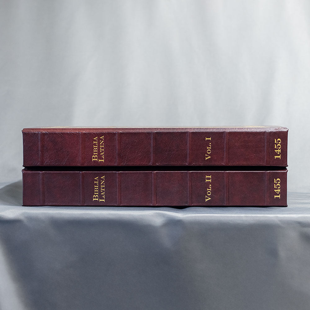 The Gutenberg Bible - 1455 Insel Verlag Edition Facsimile 2-Volume Set Carroll Revelation Vino (Burgundy) Leather