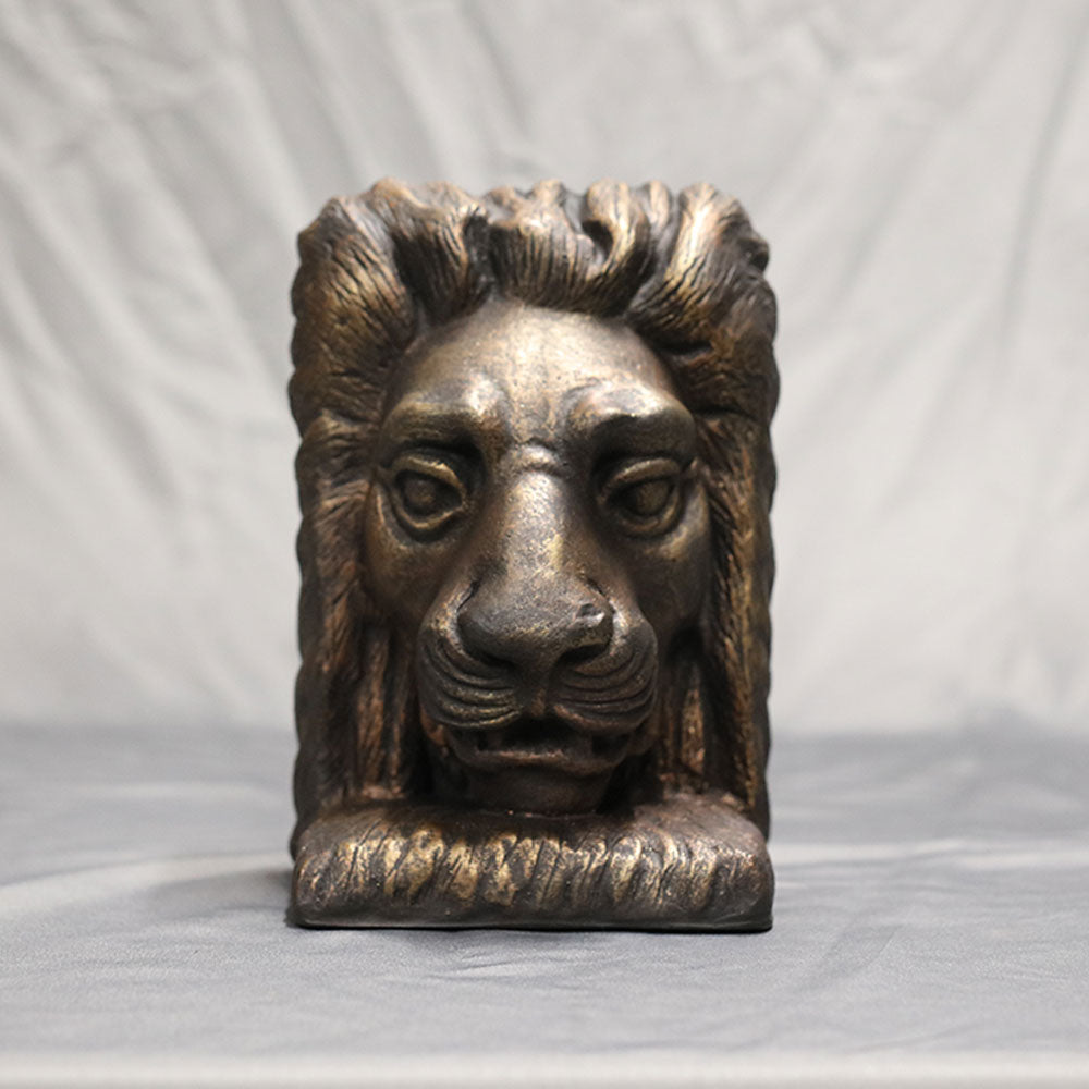 Lion Head Bookends (set of 2)
