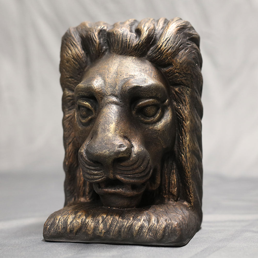 Lion Head Bookends (set of 2)