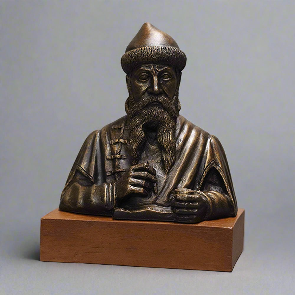 Johannes Gutenberg - Bust on Wood Base