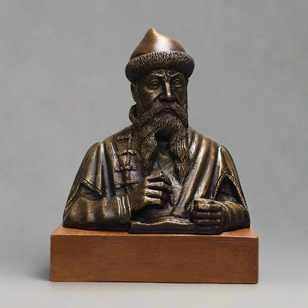 Johannes Gutenberg - Bust on Wood Base