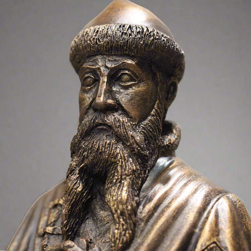 Johannes Gutenberg - Bust on Wood Base