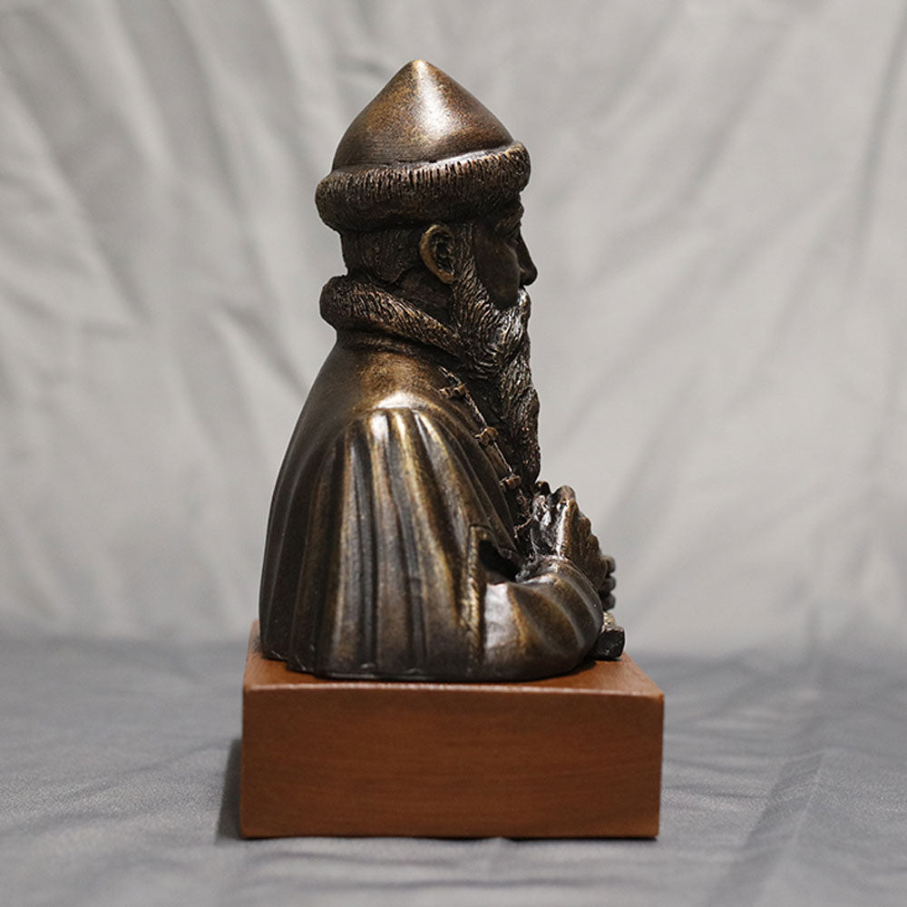 Johannes Gutenberg - Bust on Wood Base