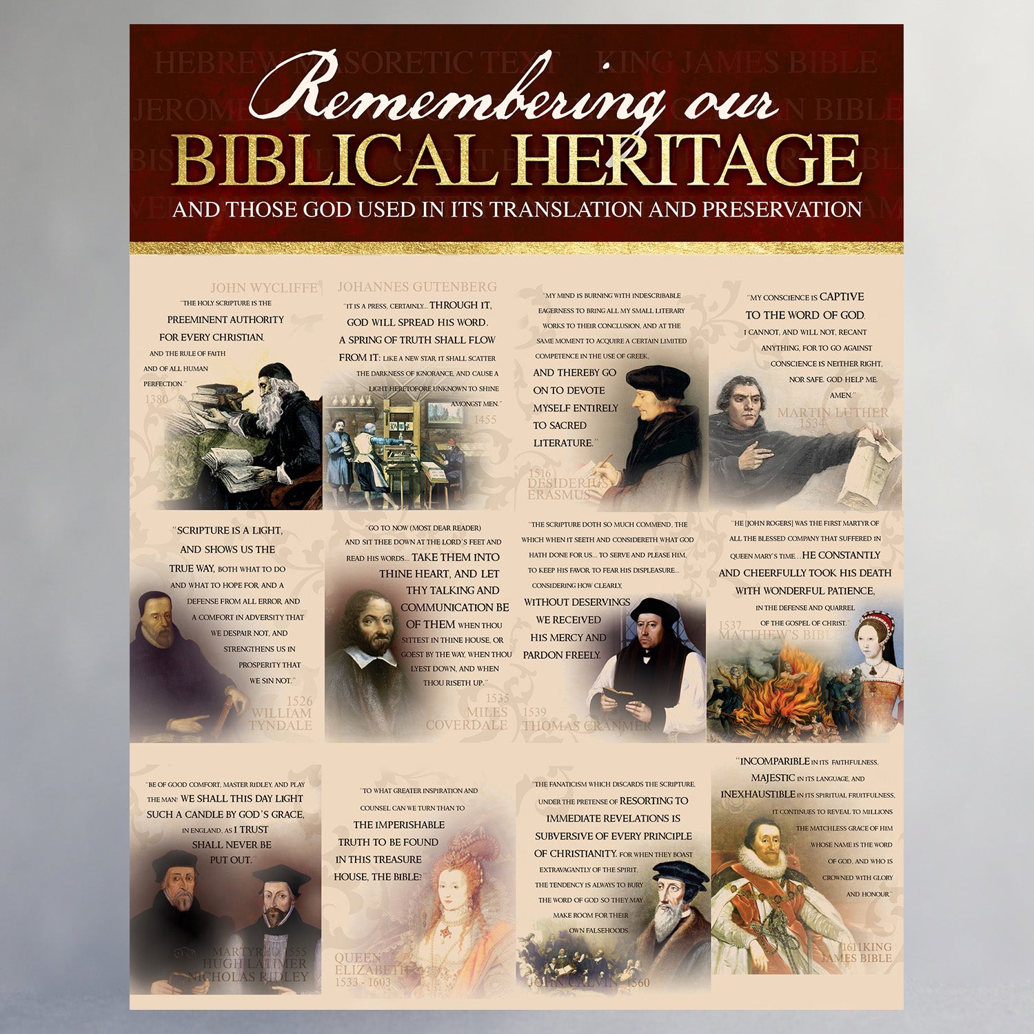 40" x 51" Biblical Heritage Poster Series - Collage (Digital File)