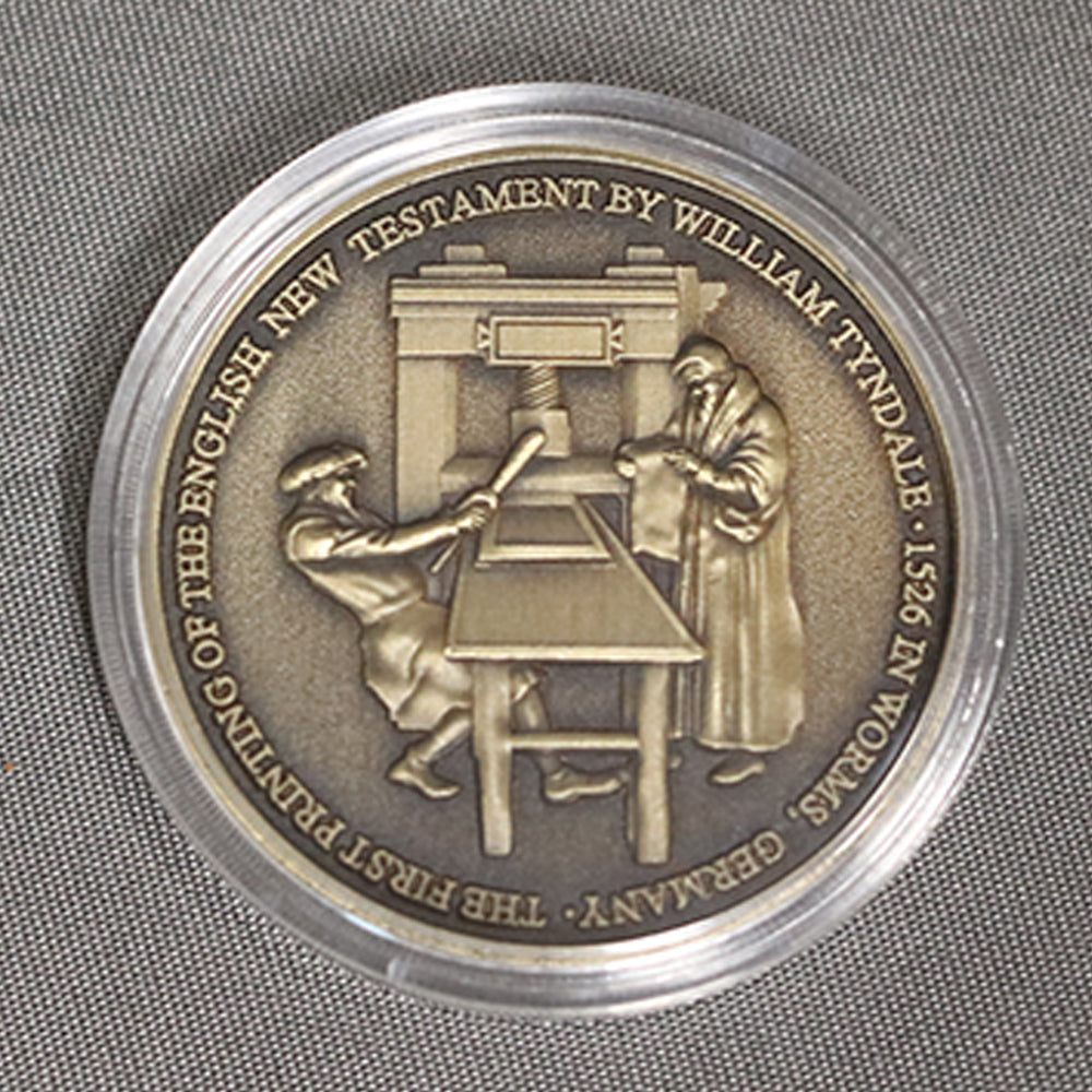 William Tyndale 500th Anniversary Commemorative Coin with Information Card