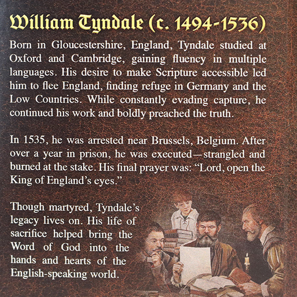 William Tyndale 500th Anniversary Commemorative Coin with Information Card
