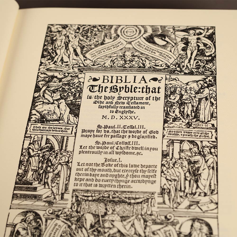 Coverdale Bible - 1535 First Edition Facsimile Carroll Revelation Vino (Burgundy) Leather