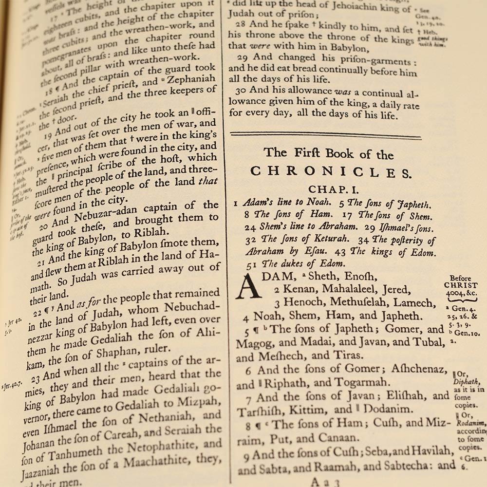 King James Bible - 1762 Parris Facsimile Carroll Revelation Vino (Burgundy) Leather