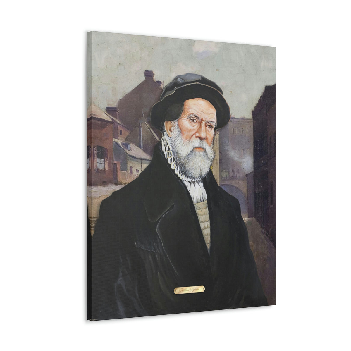 Oil Portrait Series with Faux Nameplate - William Tyndale