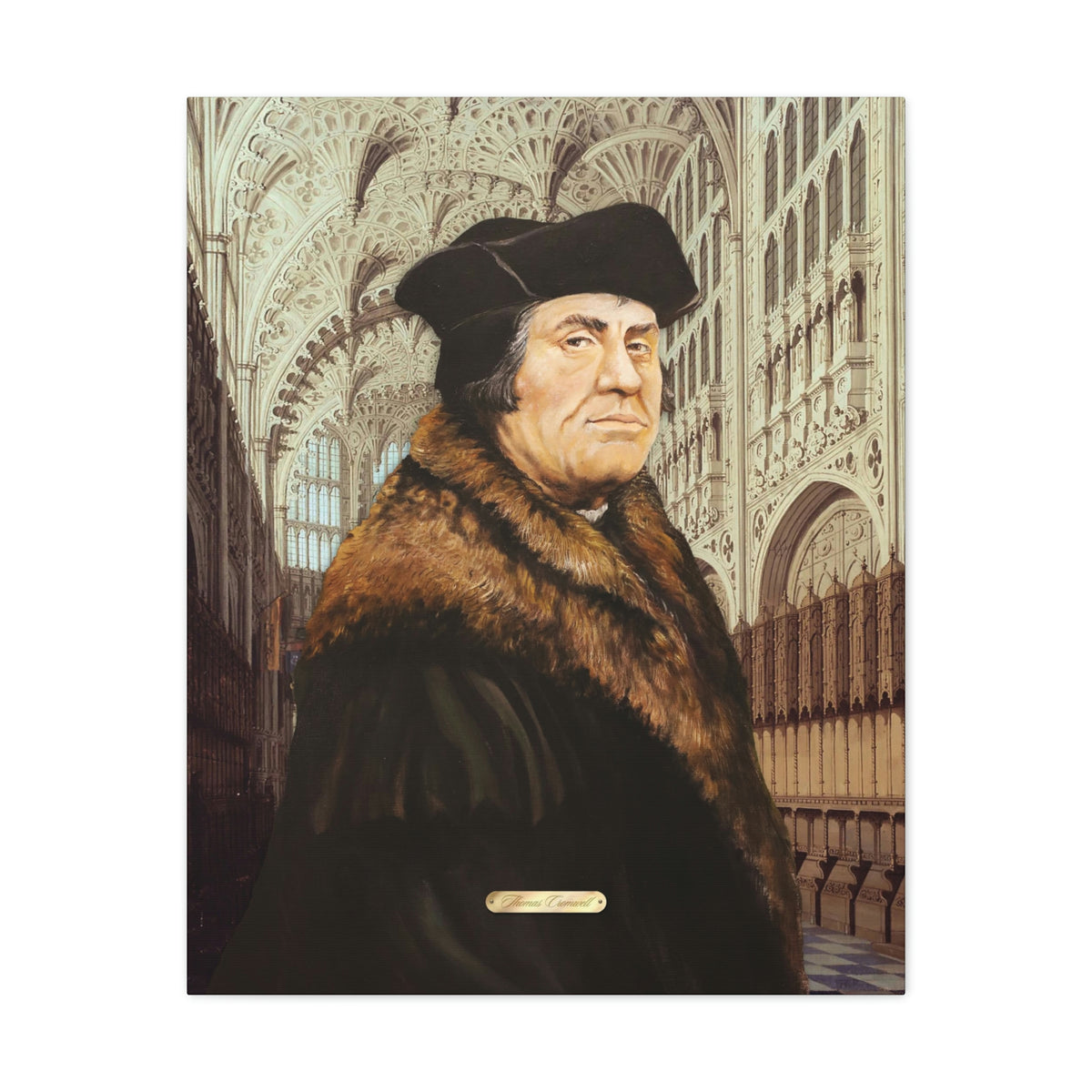 Oil Portrait Series with Faux Nameplate - Thomas Cromwell
