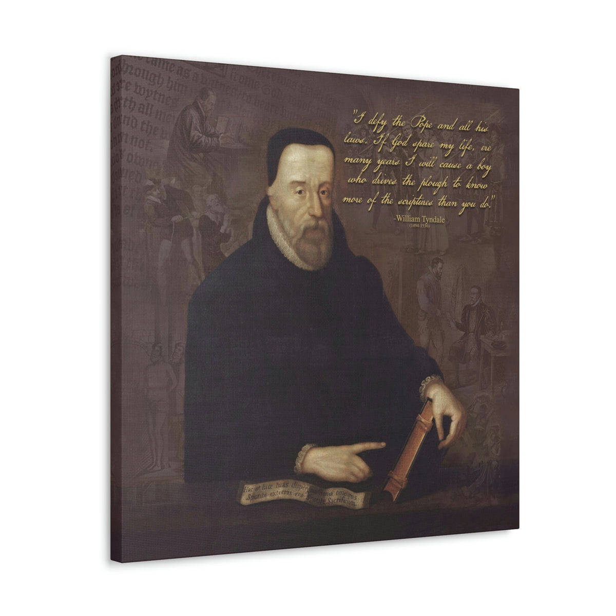 Sepia Canvas Wall Decor - William Tyndale