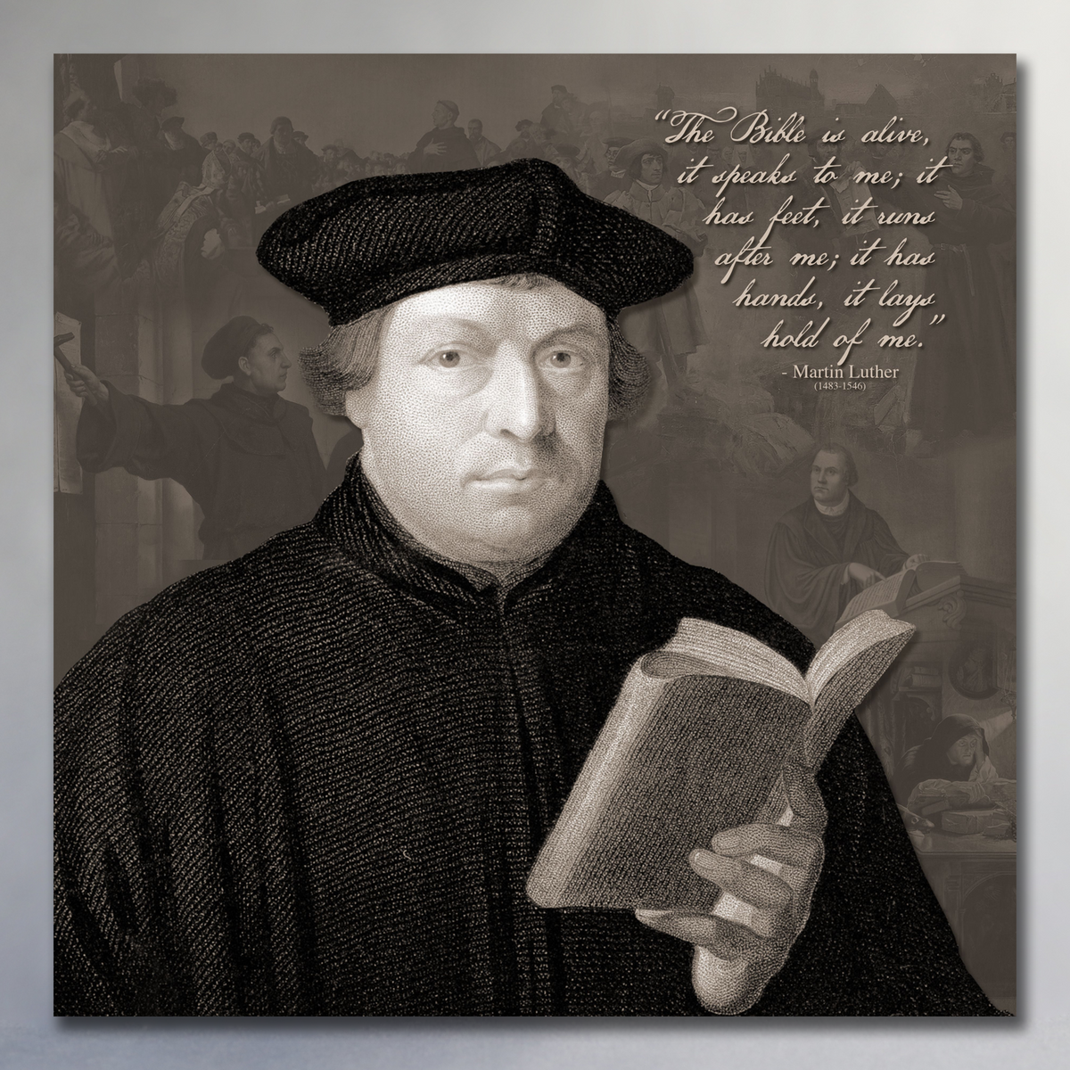 Grayscale Canvas Wall Decor - Martin Luther