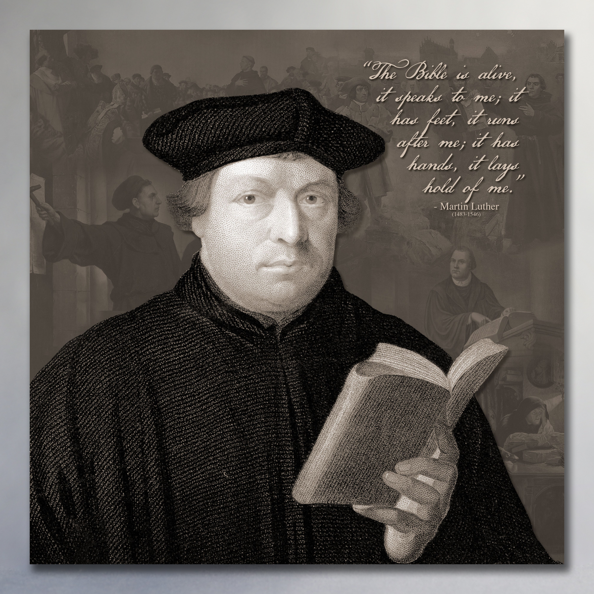 Grayscale Giclée Fine Art Print - Martin Luther