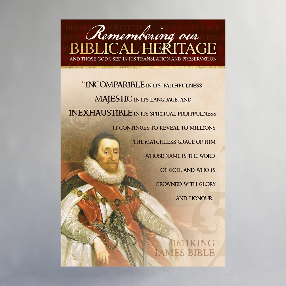 24&quot; x 36&quot; Biblical Heritage Poster Series - King James