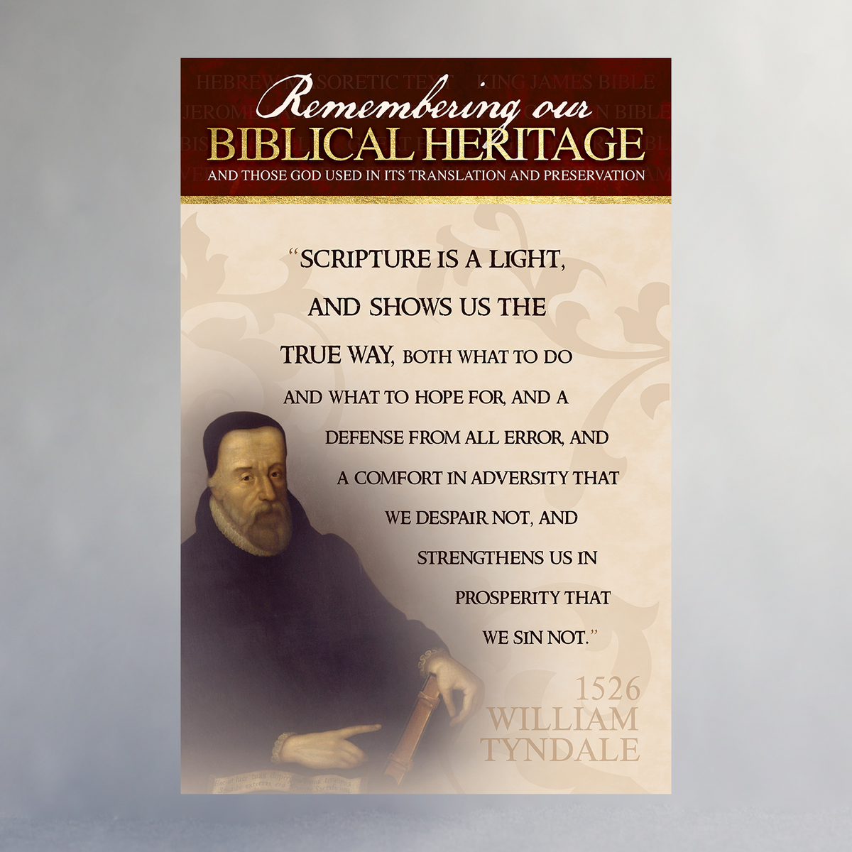 24&quot; x 36&quot; Biblical Heritage Poster Series - William Tyndale