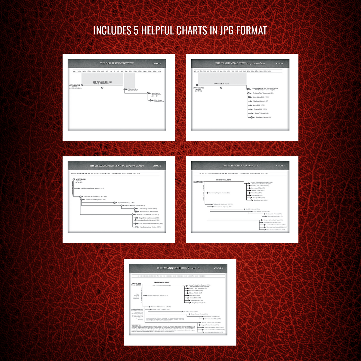 Digital File Download - Charts &amp; Portfolio Panels