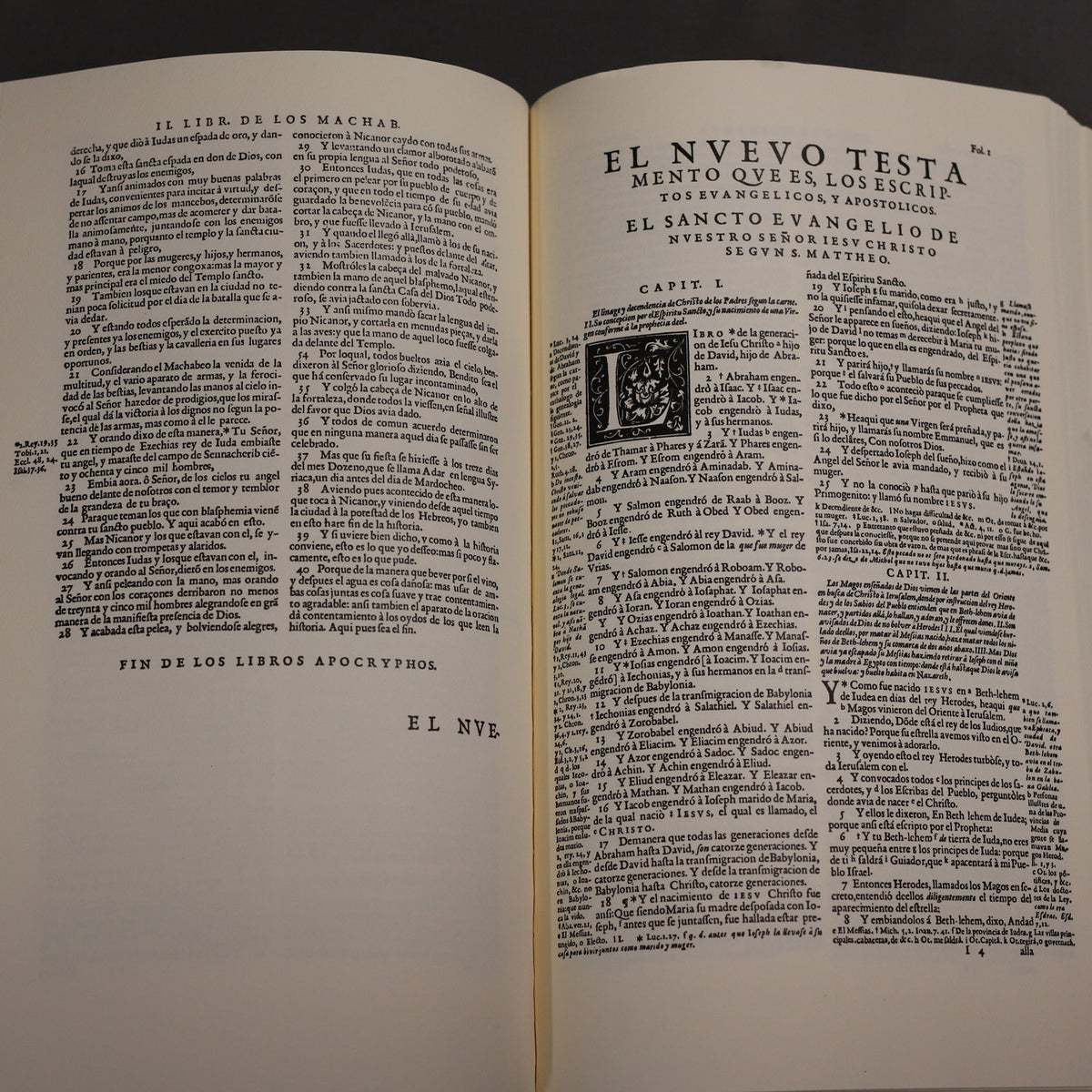 1602 Sagrada Biblia Facsimile