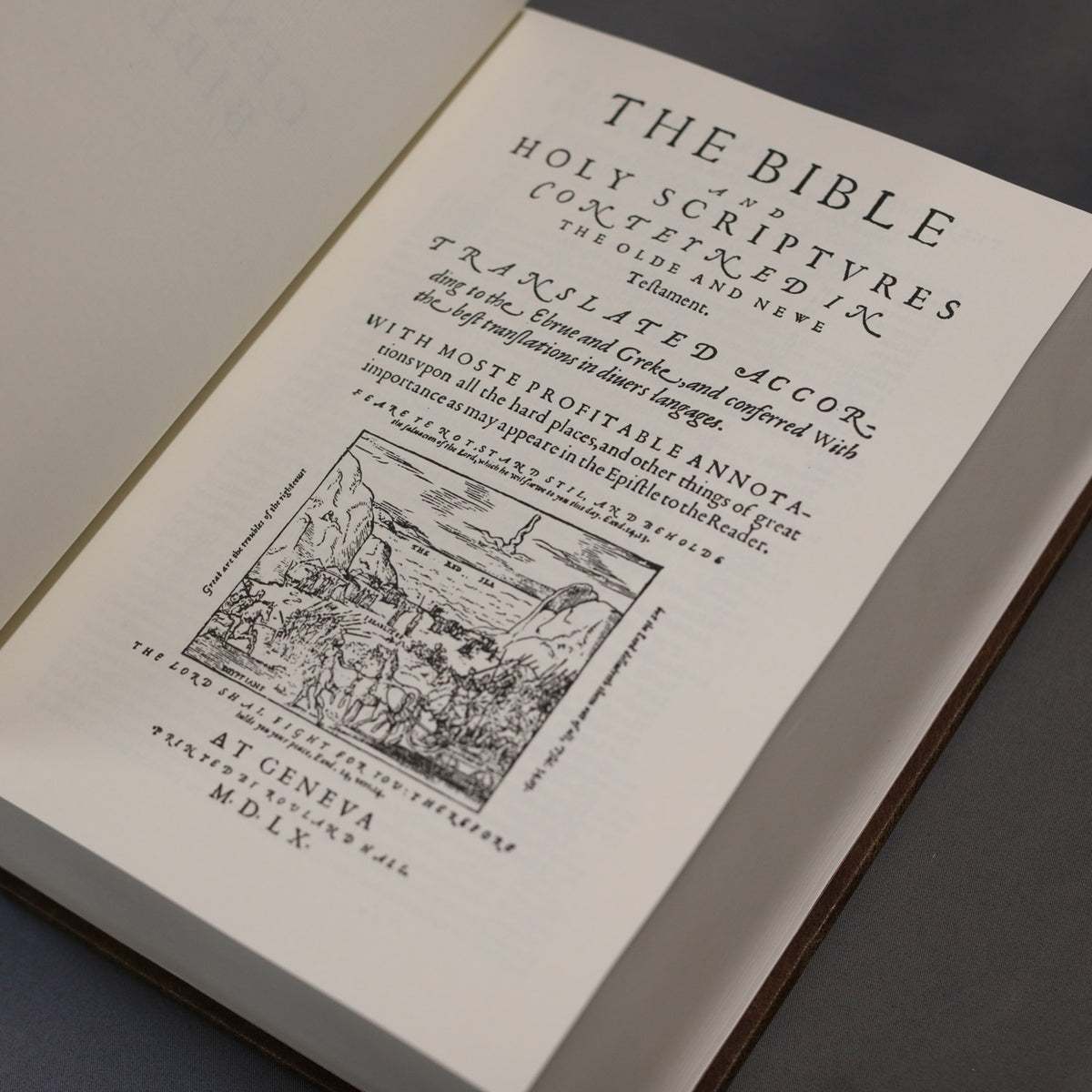 Geneva Bible - 1560 Facsimile Yuma Cherrywood Distressed Leather