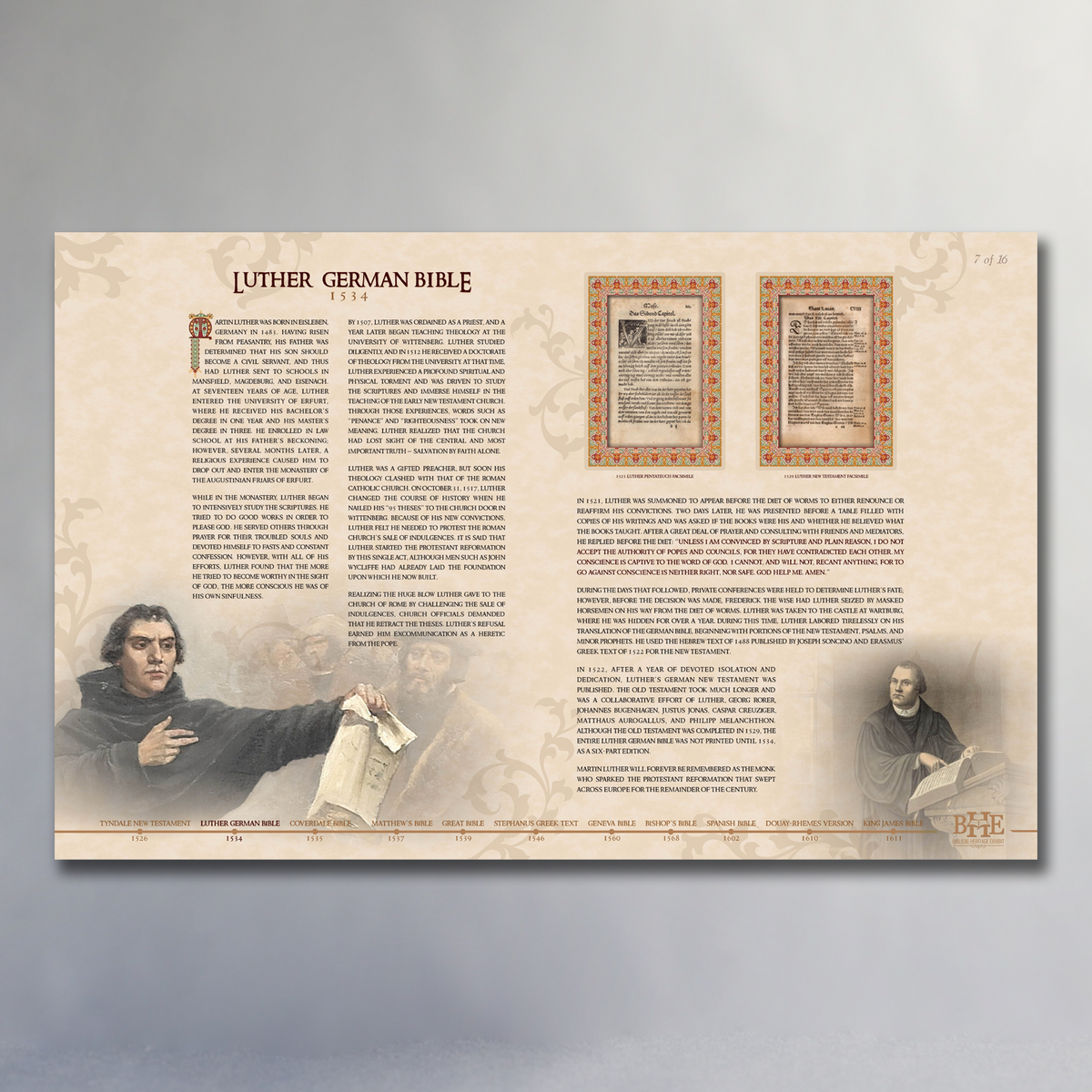 36” x 24” Portfolio Poster Series - Luther German Bible