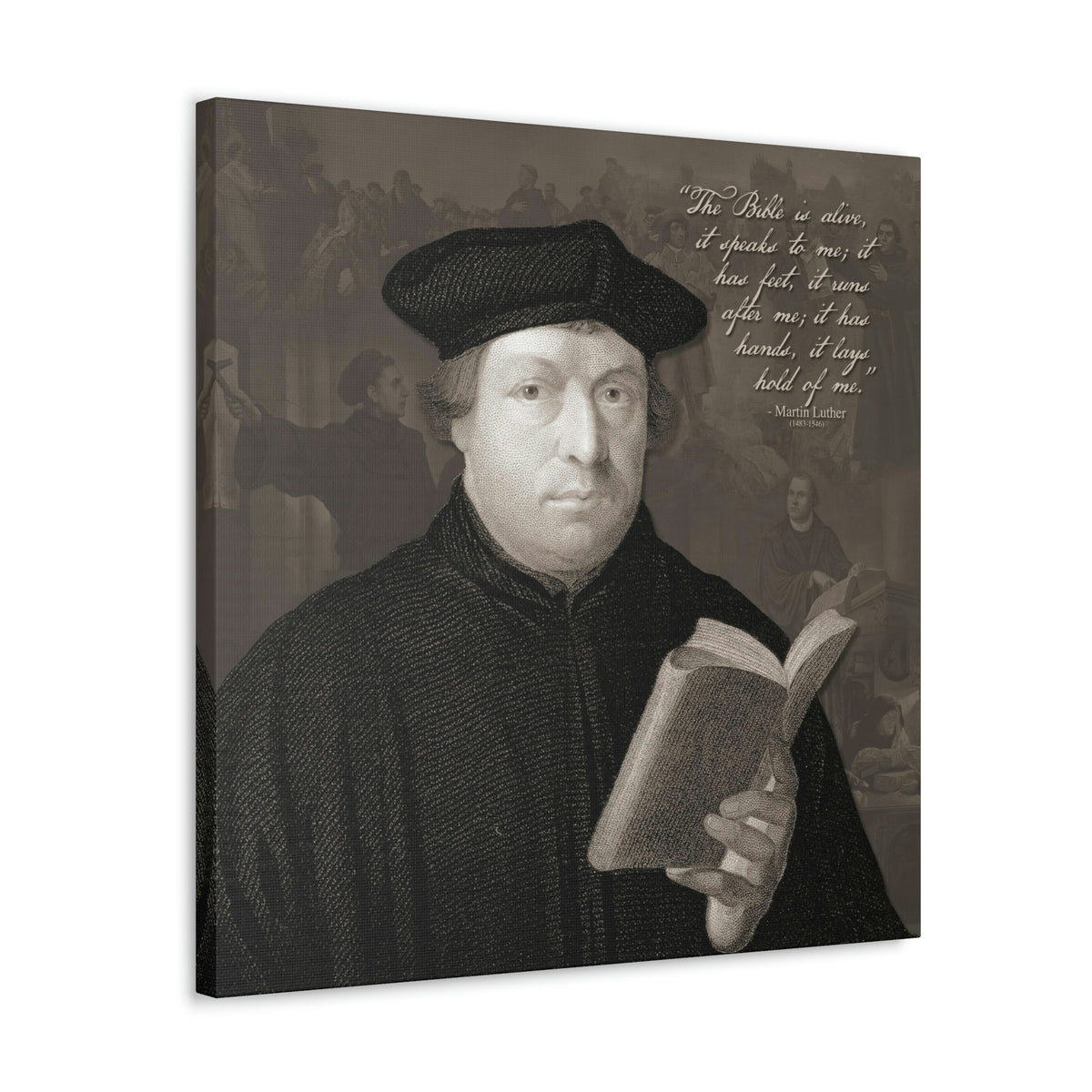 Grayscale Canvas Wall Decor - Martin Luther